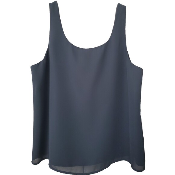 Adrianna Papell Evening Essentials Black Tank Top Lined Size LP - Picture 1 of 4